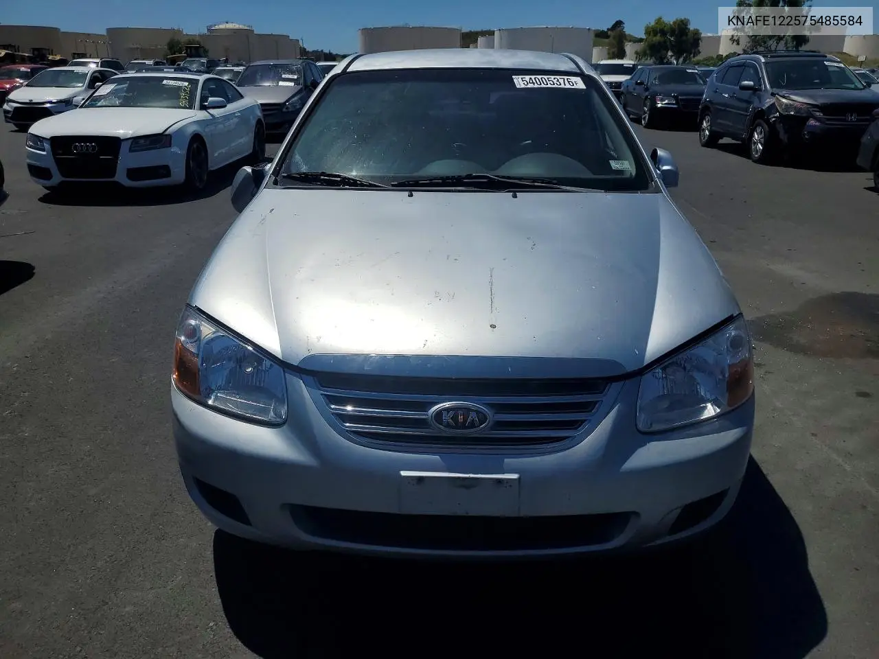 2007 Kia Spectra Lx VIN: KNAFE122575485584 Lot: 54005376