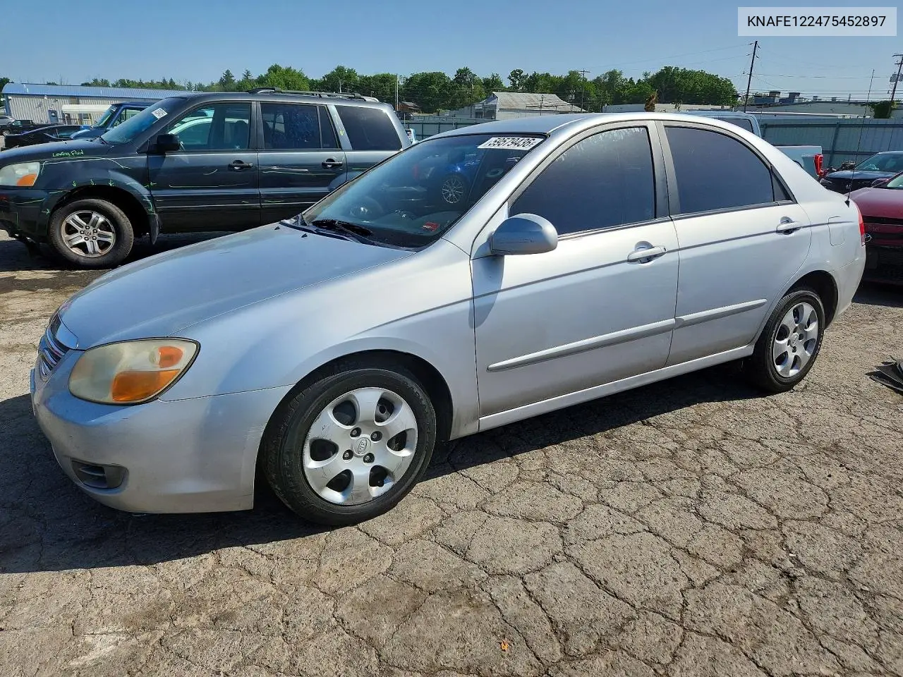 2007 Kia Spectra Lx VIN: KNAFE122475452897 Lot: 59579436