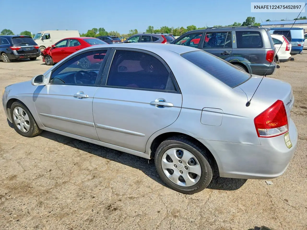 2007 Kia Spectra Lx VIN: KNAFE122475452897 Lot: 59579436