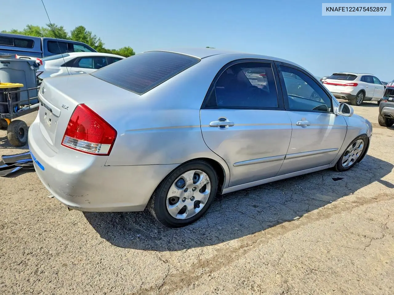 2007 Kia Spectra Lx VIN: KNAFE122475452897 Lot: 59579436