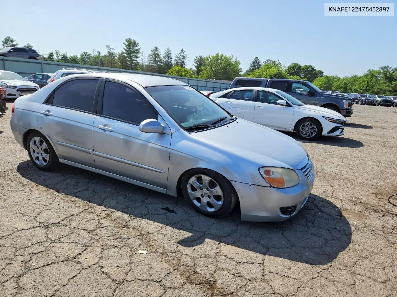 2007 Kia Spectra Lx VIN: KNAFE122475452897 Lot: 59579436