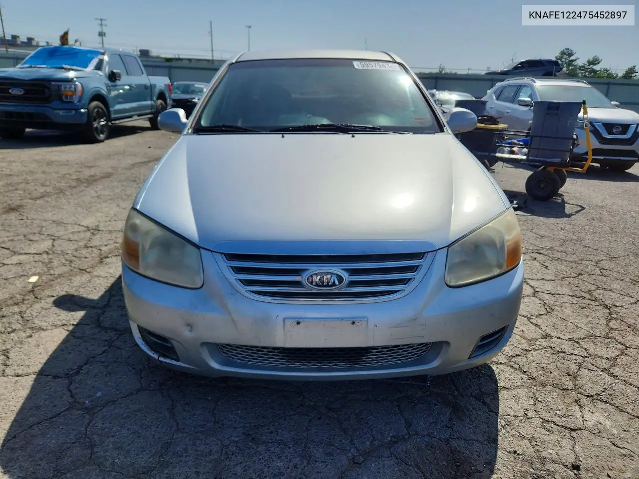 2007 Kia Spectra Lx VIN: KNAFE122475452897 Lot: 59579436