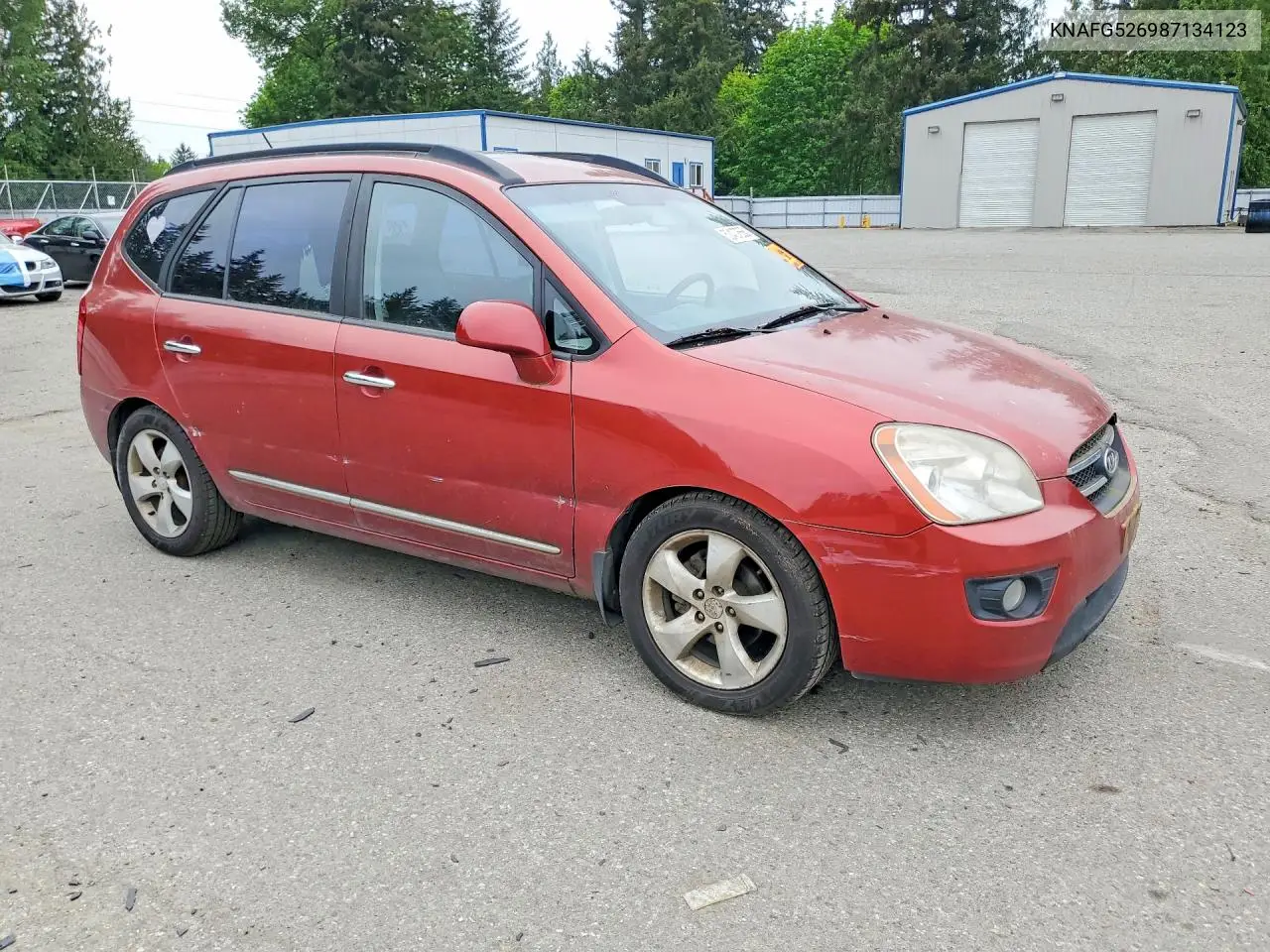 2008 Kia Rondo Lx VIN: KNAFG526987134123 Lot: 52427666