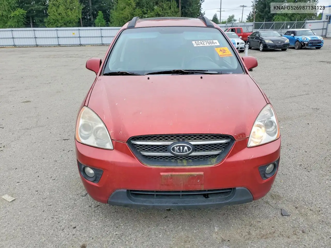 2008 Kia Rondo Lx VIN: KNAFG526987134123 Lot: 52427666