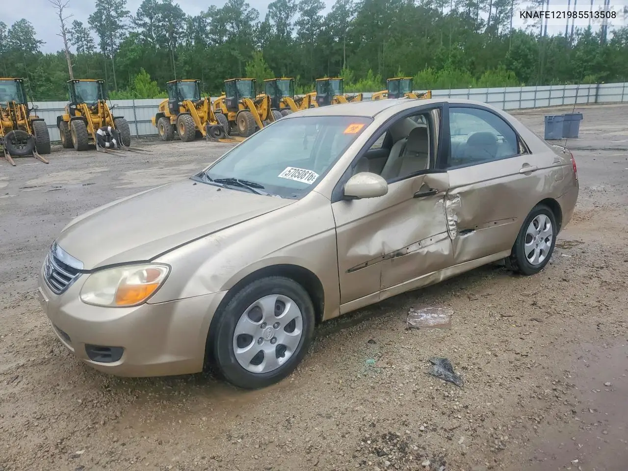 2008 Kia Spectra Lx VIN: KNAFE121985513508 Lot: 57050816