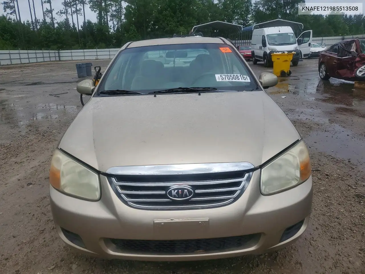 2008 Kia Spectra Lx VIN: KNAFE121985513508 Lot: 57050816