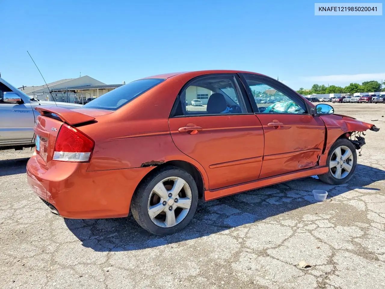 2008 Kia Spectra Lx VIN: KNAFE121985020041 Lot: 58415606