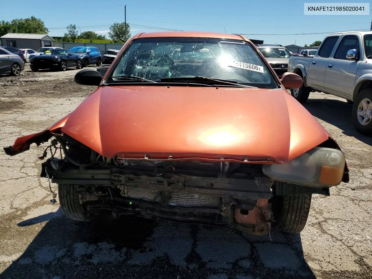 2008 Kia Spectra Lx VIN: KNAFE121985020041 Lot: 58415606