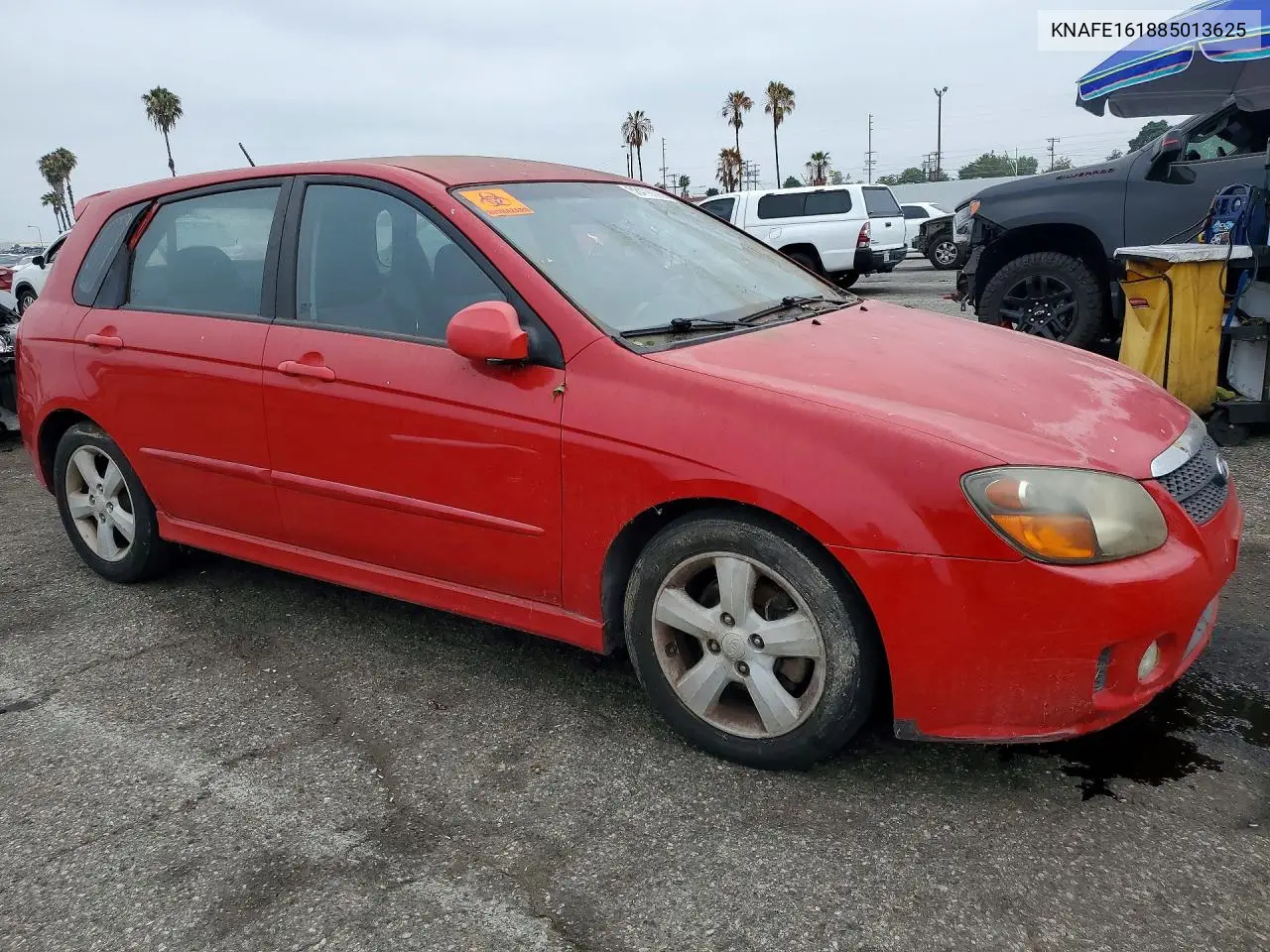 2008 Kia Spectra5 5 Sx VIN: KNAFE161885013625 Lot: 58478626