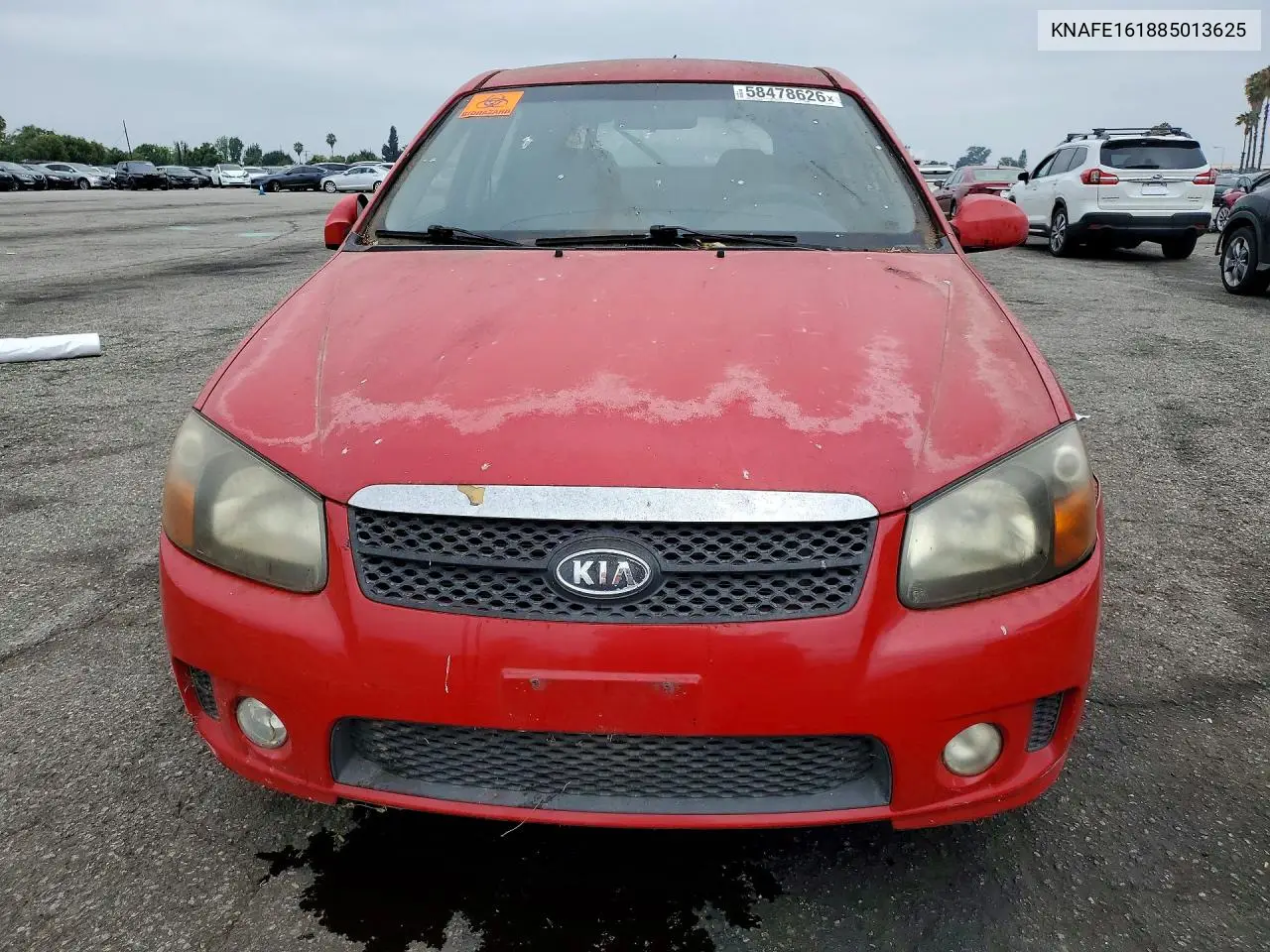 2008 Kia Spectra5 5 Sx VIN: KNAFE161885013625 Lot: 58478626