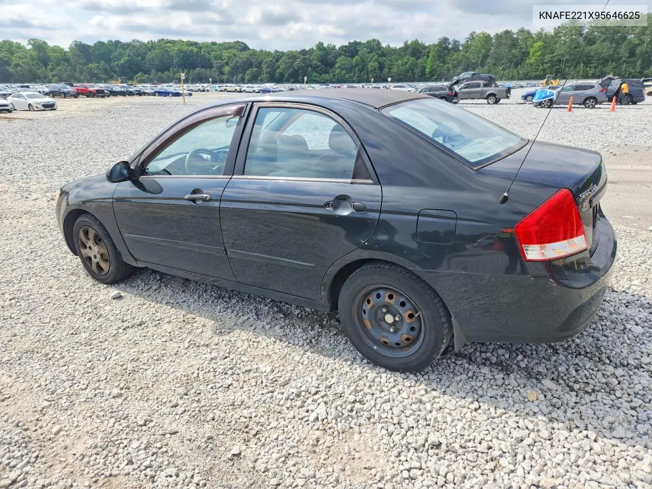 2009 Kia Spectra Lx VIN: KNAFE221X95646625 Lot: 50834706