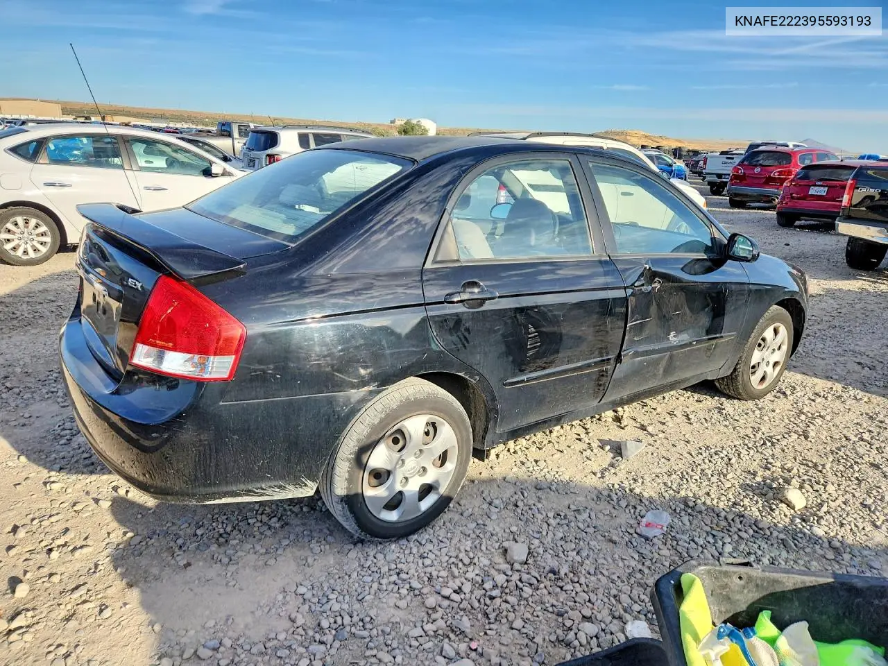2009 Kia Spectra Lx VIN: KNAFE222395593193 Lot: 55015196
