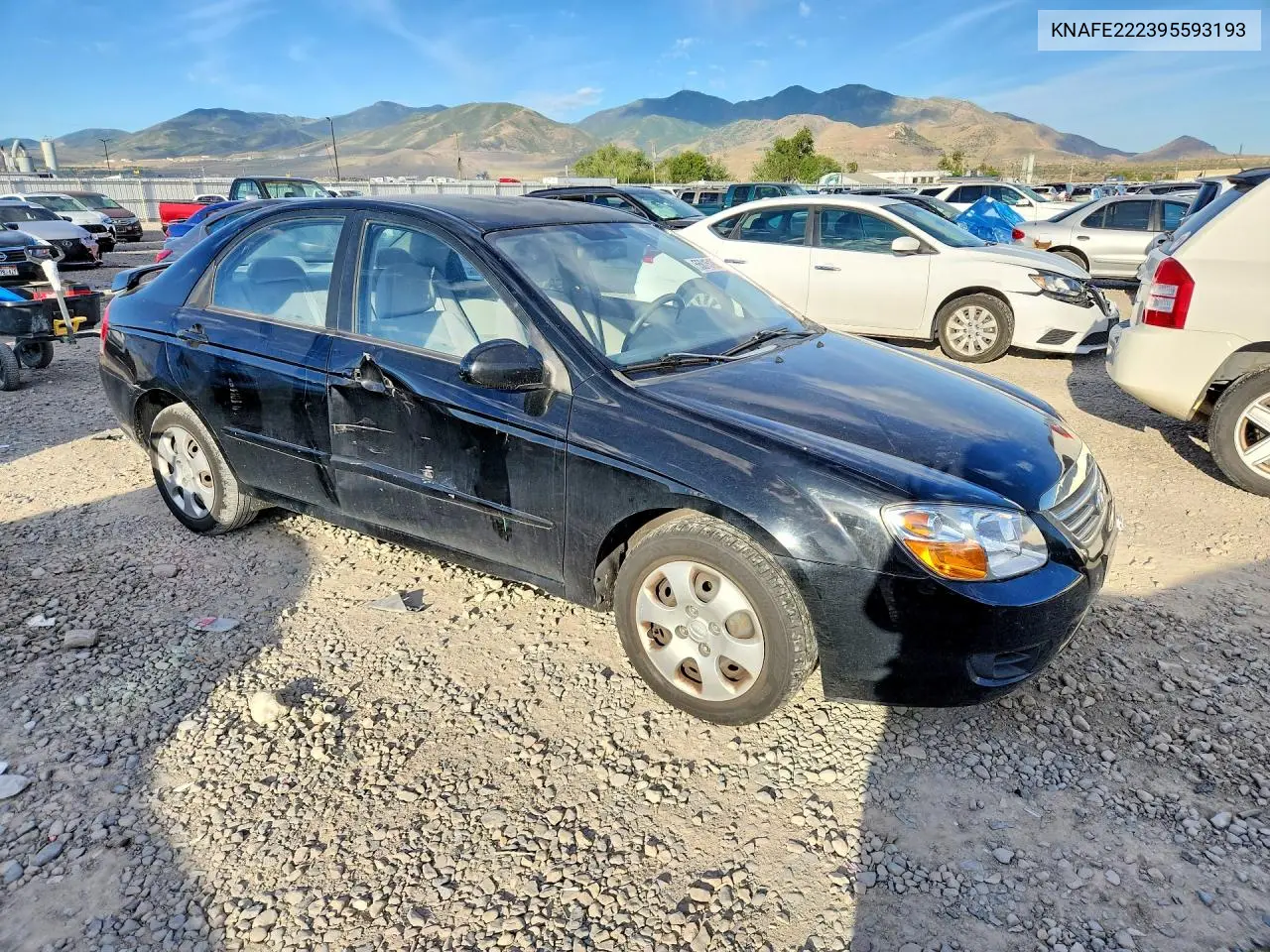 2009 Kia Spectra Lx VIN: KNAFE222395593193 Lot: 55015196