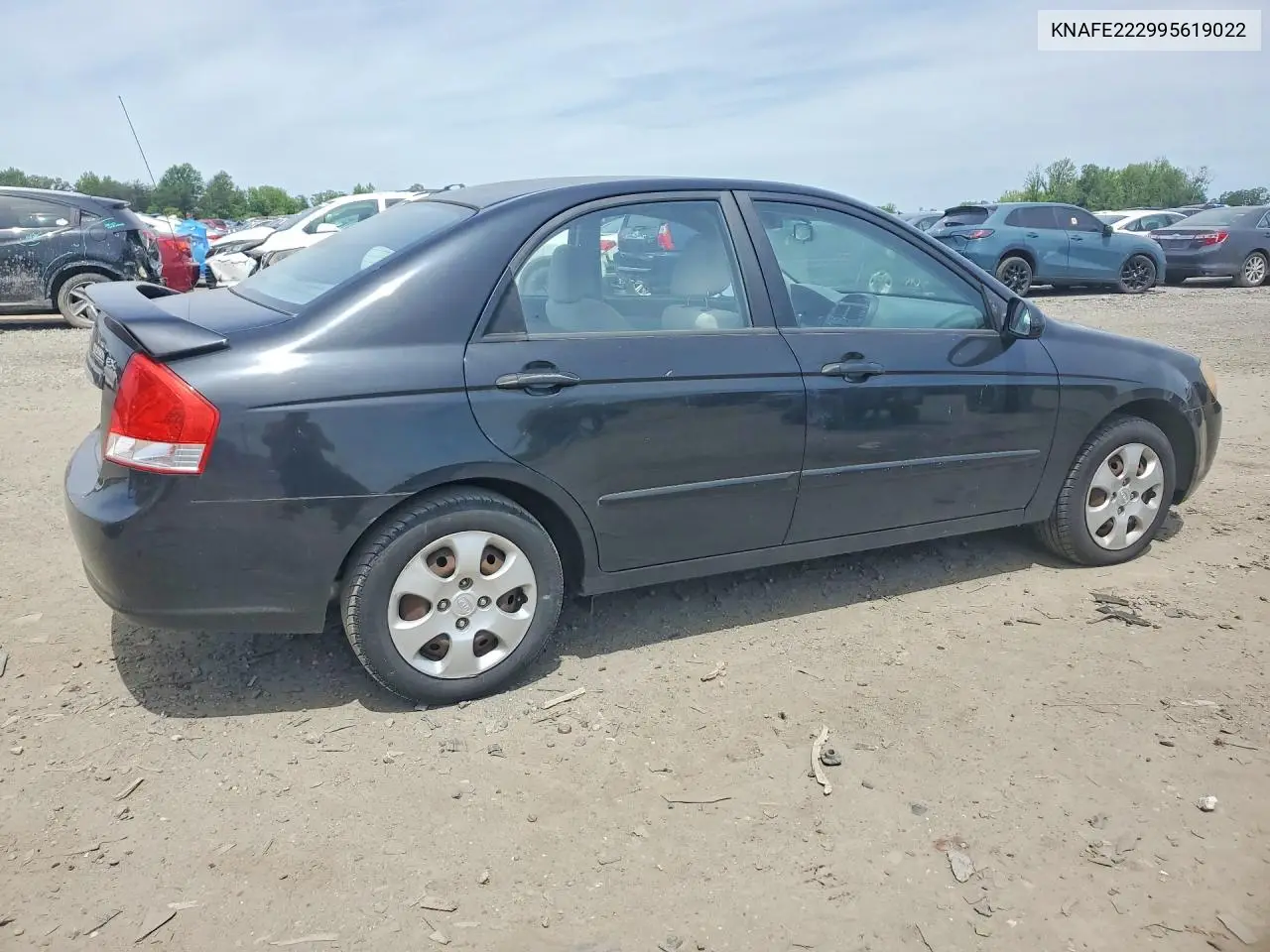 2009 Kia Spectra Lx VIN: KNAFE222995619022 Lot: 55742726