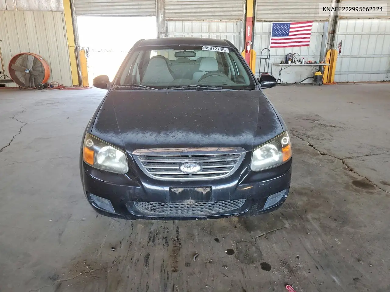 2009 Kia Spectra Lx VIN: KNAFE222995662324 Lot: 55972746