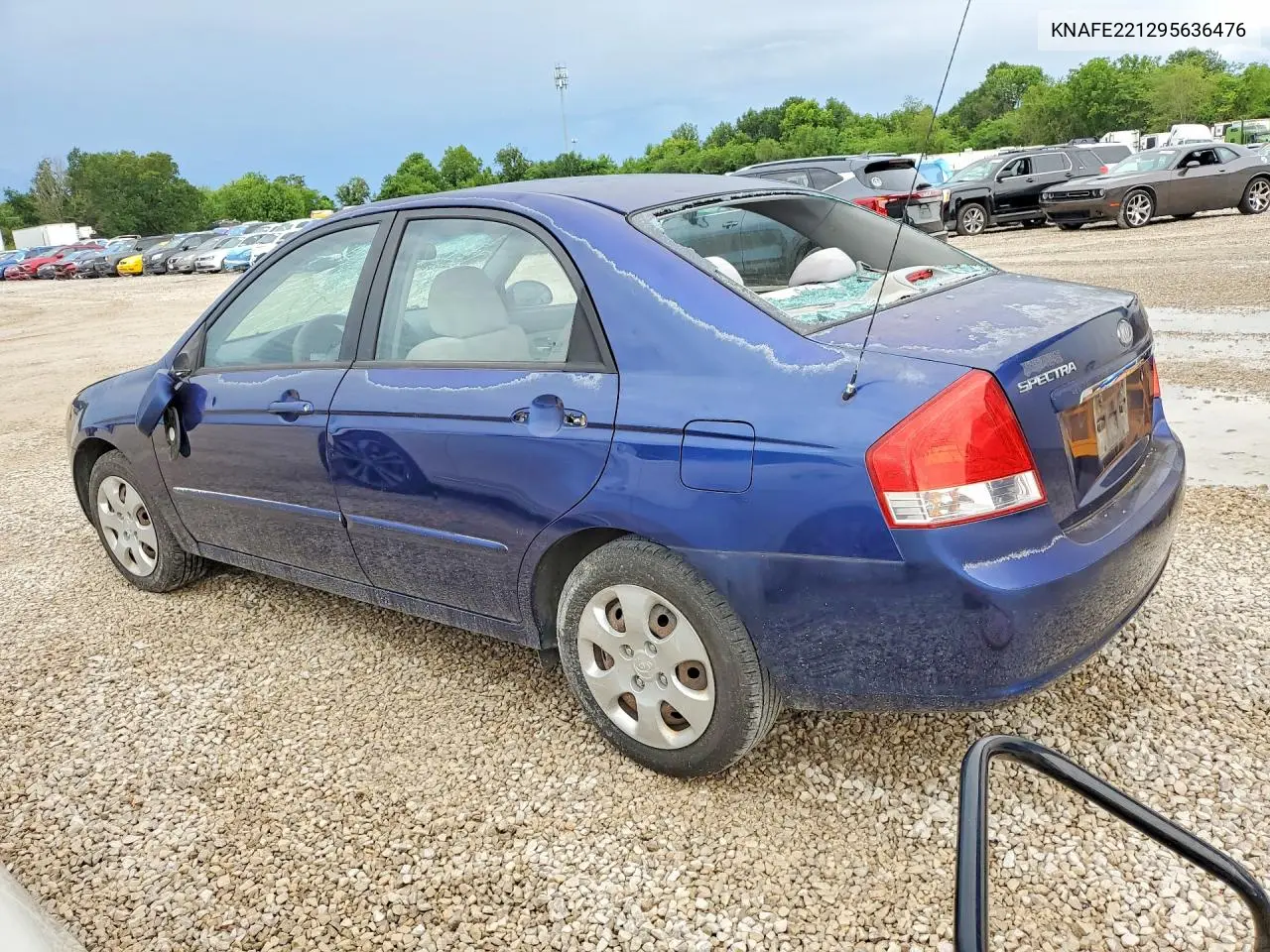 2009 Kia Spectra Lx VIN: KNAFE221295636476 Lot: 57249126