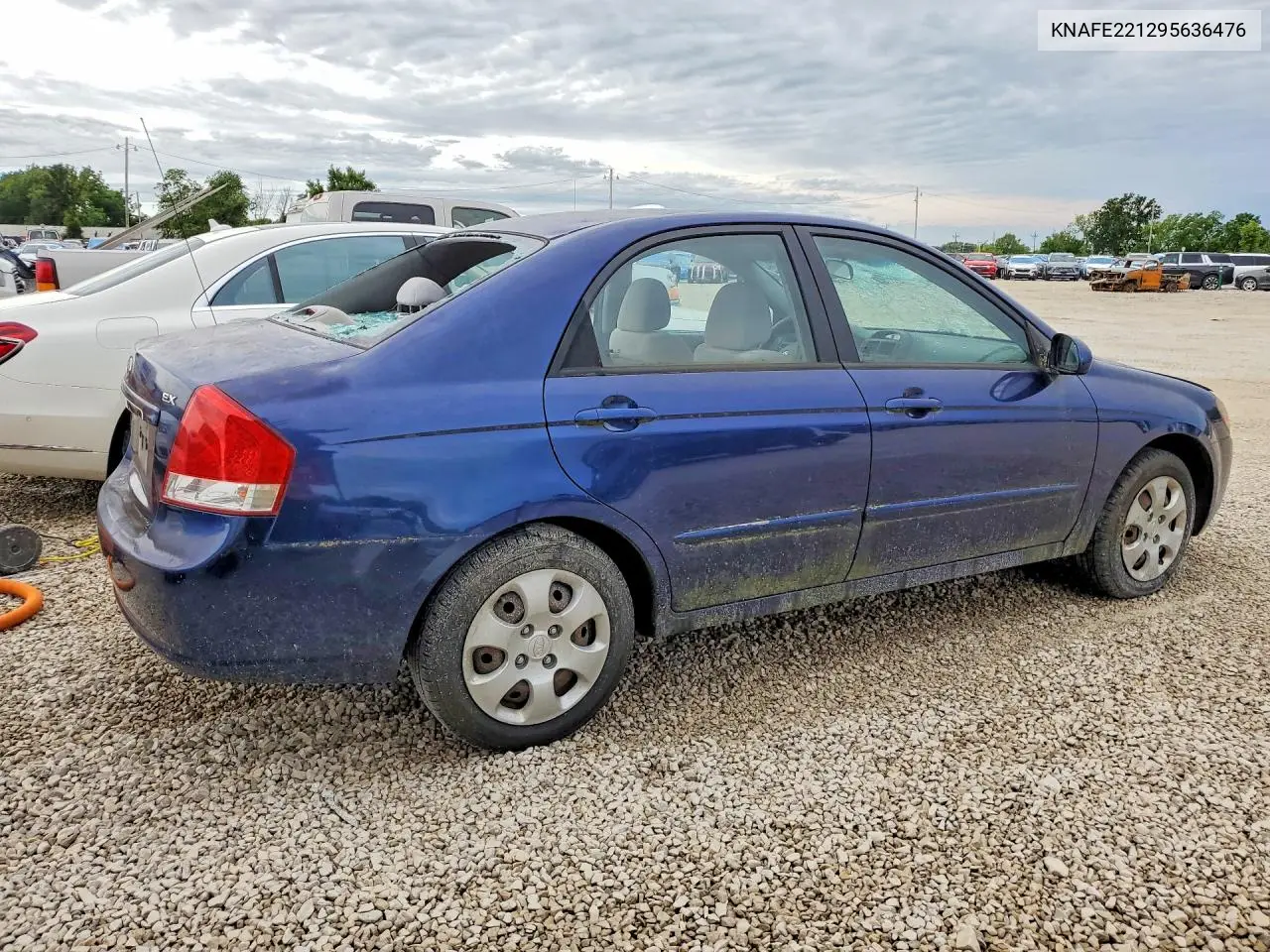 2009 Kia Spectra Lx VIN: KNAFE221295636476 Lot: 57249126