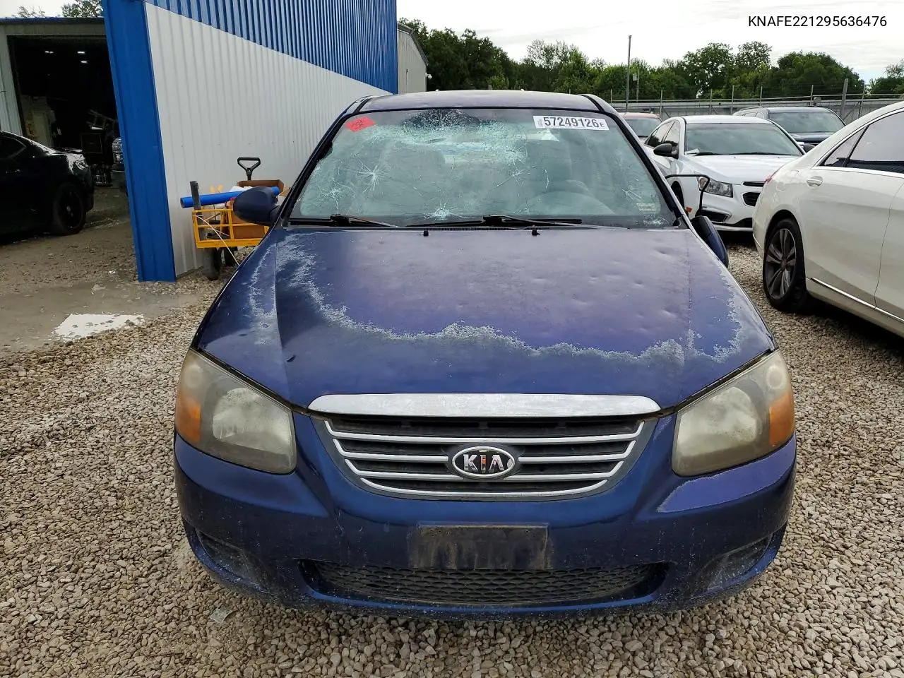 2009 Kia Spectra Lx VIN: KNAFE221295636476 Lot: 57249126