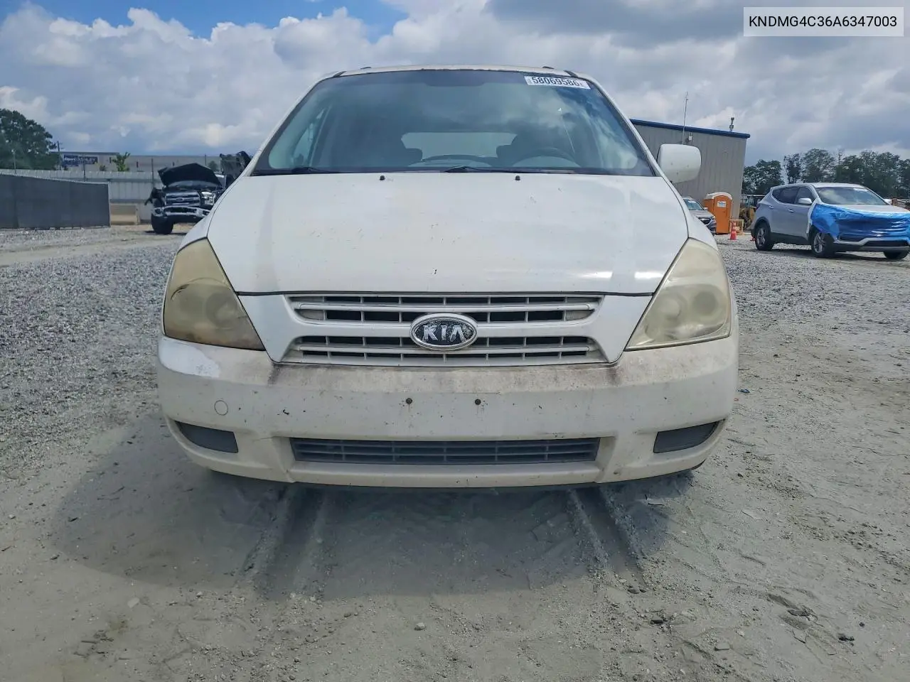 2010 Kia Sedona Lx VIN: KNDMG4C36A6347003 Lot: 58069586