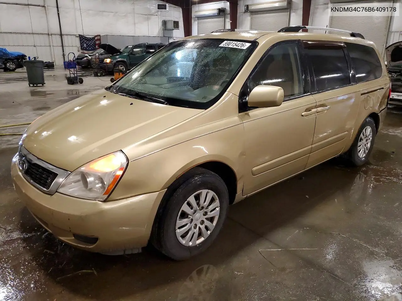 2011 Kia Sedona Lx VIN: KNDMG4C76B6409178 Lot: 59015426