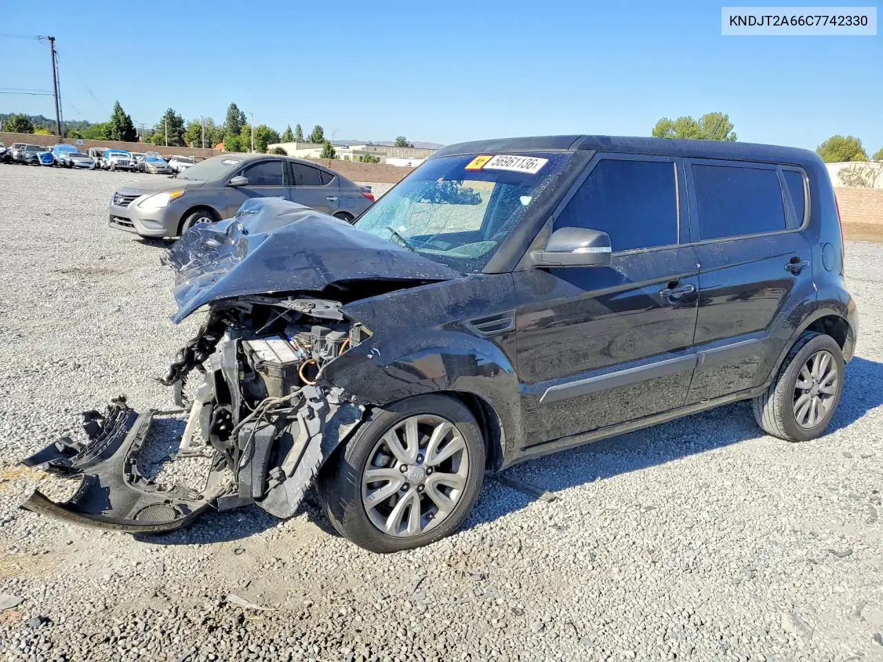 2012 Kia Soul + VIN: KNDJT2A66C7742330 Lot: 56961136