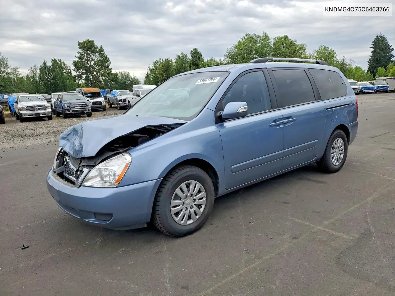2012 Kia Sedona Lx VIN: KNDMG4C75C6463766 Lot: 58963266