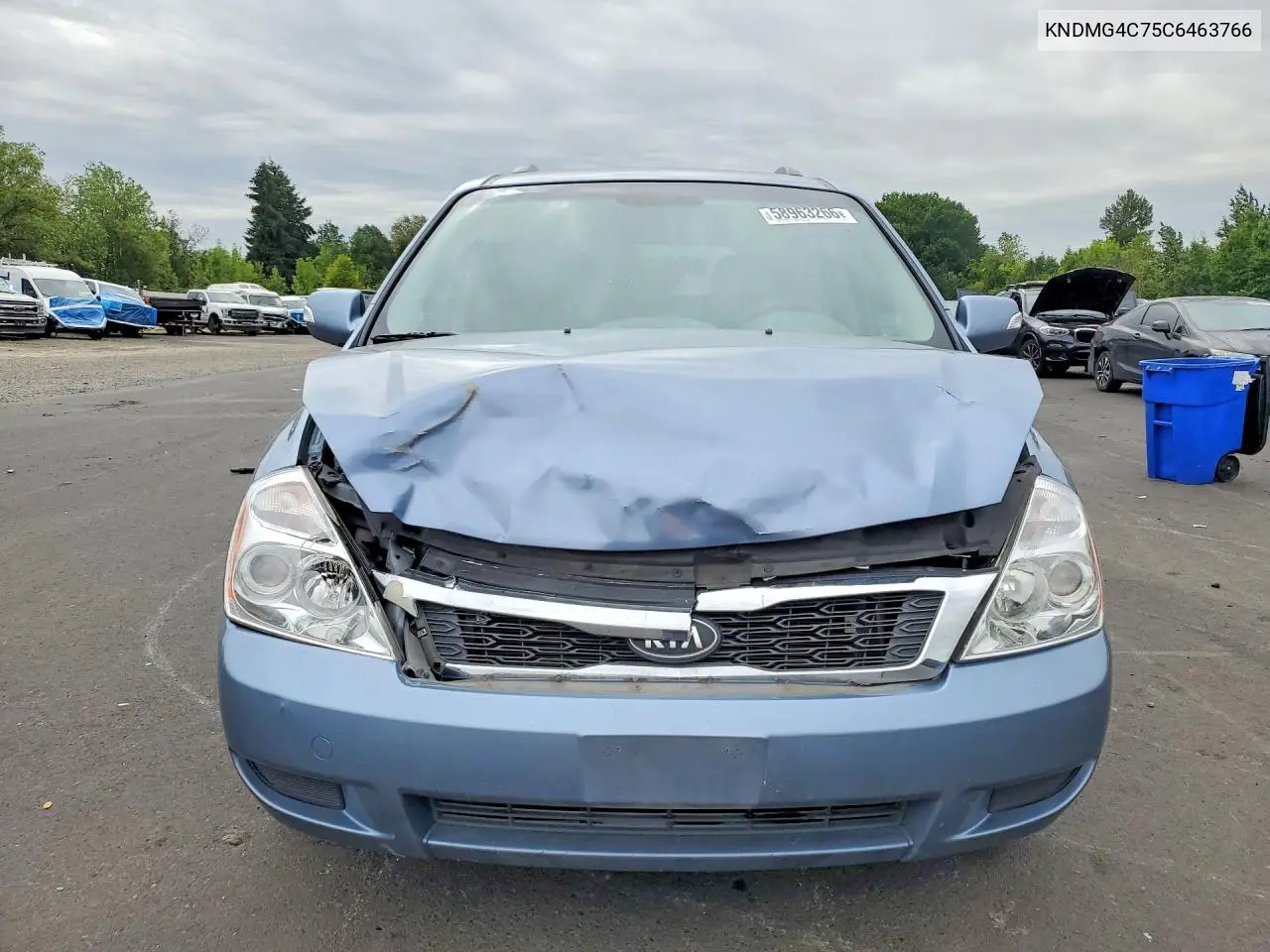 2012 Kia Sedona Lx VIN: KNDMG4C75C6463766 Lot: 58963266