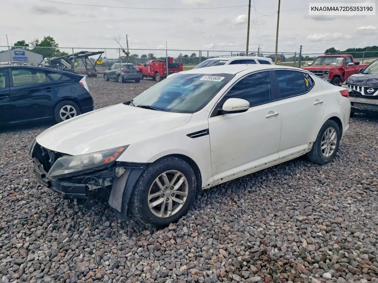 2013 Kia Optima Lx VIN: KNAGM4A72D5353190 Lot: 57083606