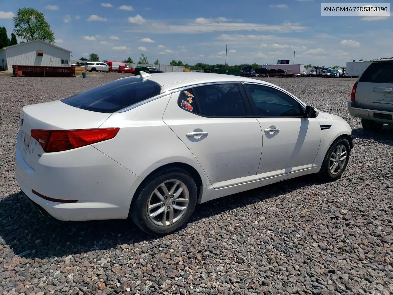 2013 Kia Optima Lx VIN: KNAGM4A72D5353190 Lot: 57083606