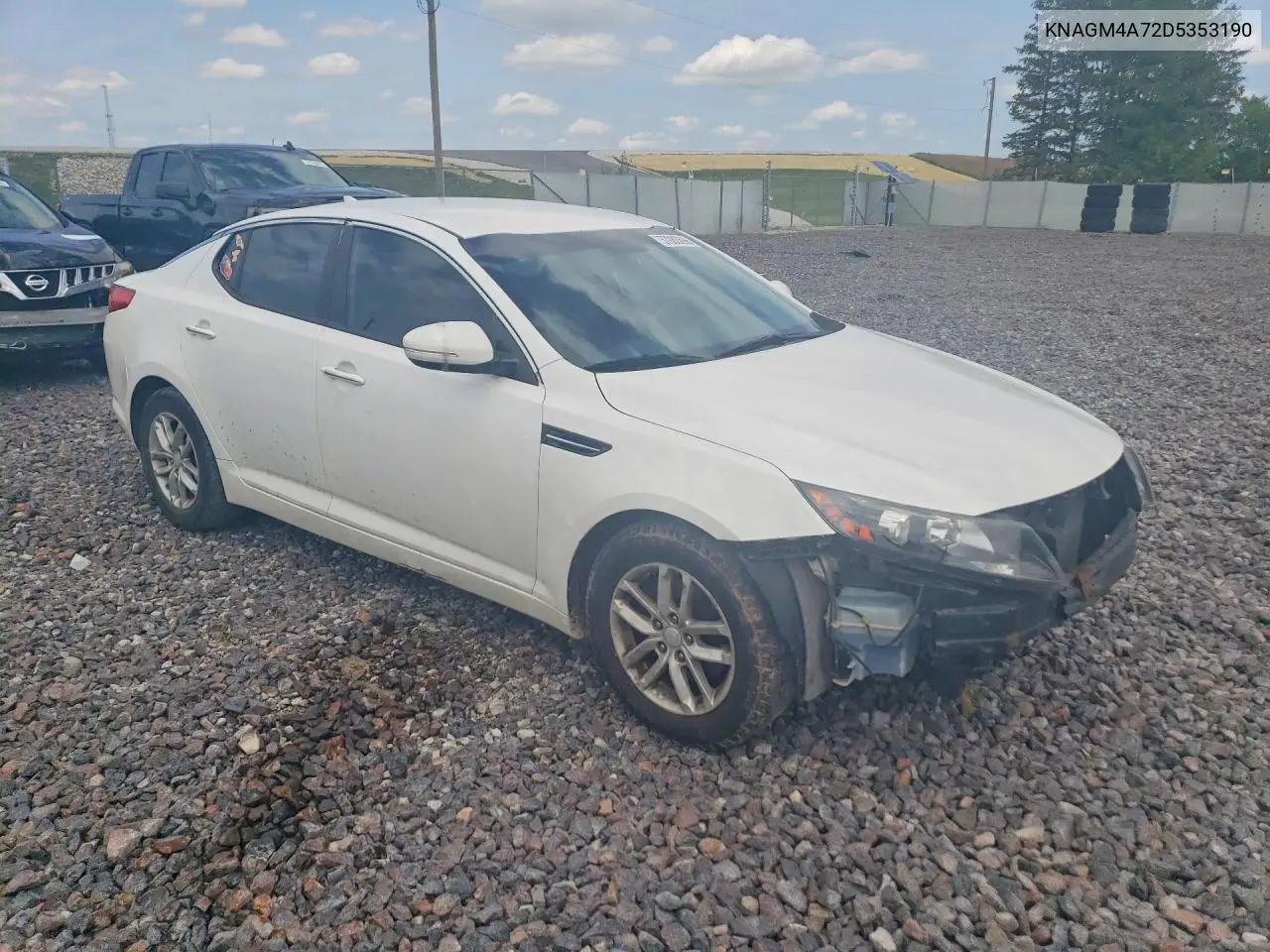2013 Kia Optima Lx VIN: KNAGM4A72D5353190 Lot: 57083606