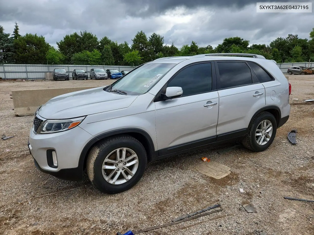 2014 Kia Sorento Lx VIN: 5XYKT3A62EG437195 Lot: 57241986