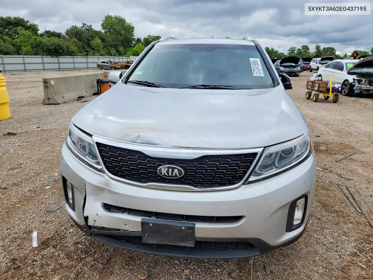 2014 Kia Sorento Lx VIN: 5XYKT3A62EG437195 Lot: 57241986