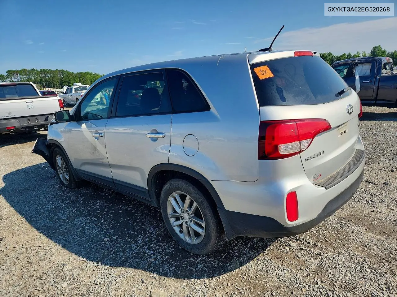2014 Kia Sorento Lx VIN: 5XYKT3A62EG520268 Lot: 60030956