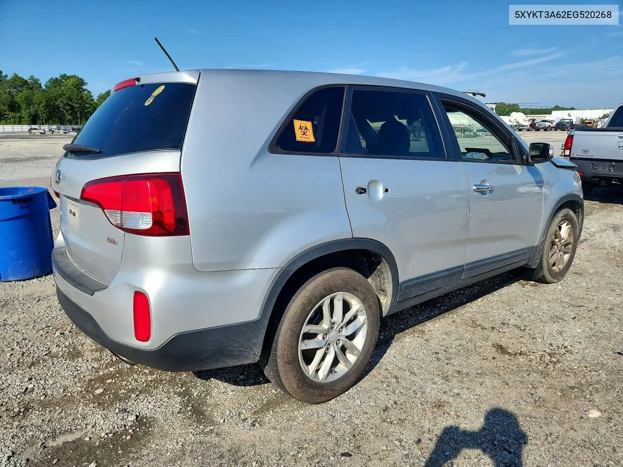 2014 Kia Sorento Lx VIN: 5XYKT3A62EG520268 Lot: 60030956