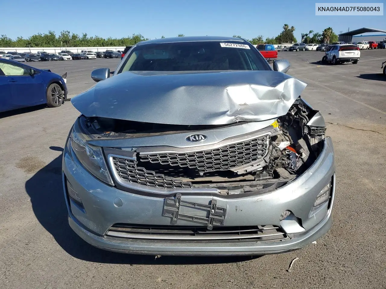 2015 Kia Optima Hybrid VIN: KNAGN4AD7F5080043 Lot: 56272986