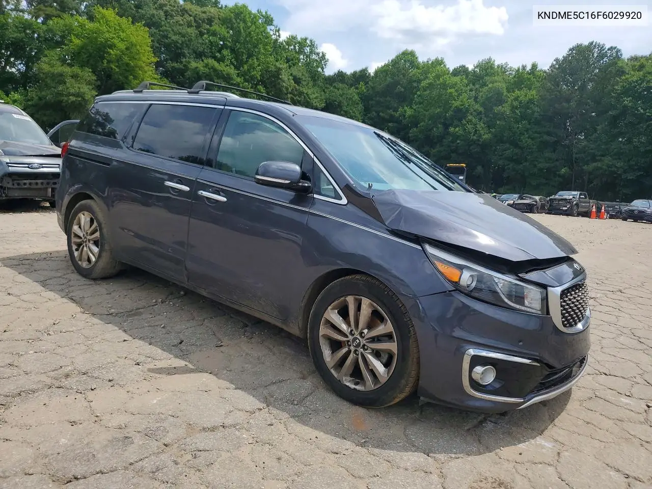 2015 Kia Sedona Sxl VIN: KNDME5C16F6029920 Lot: 57140086