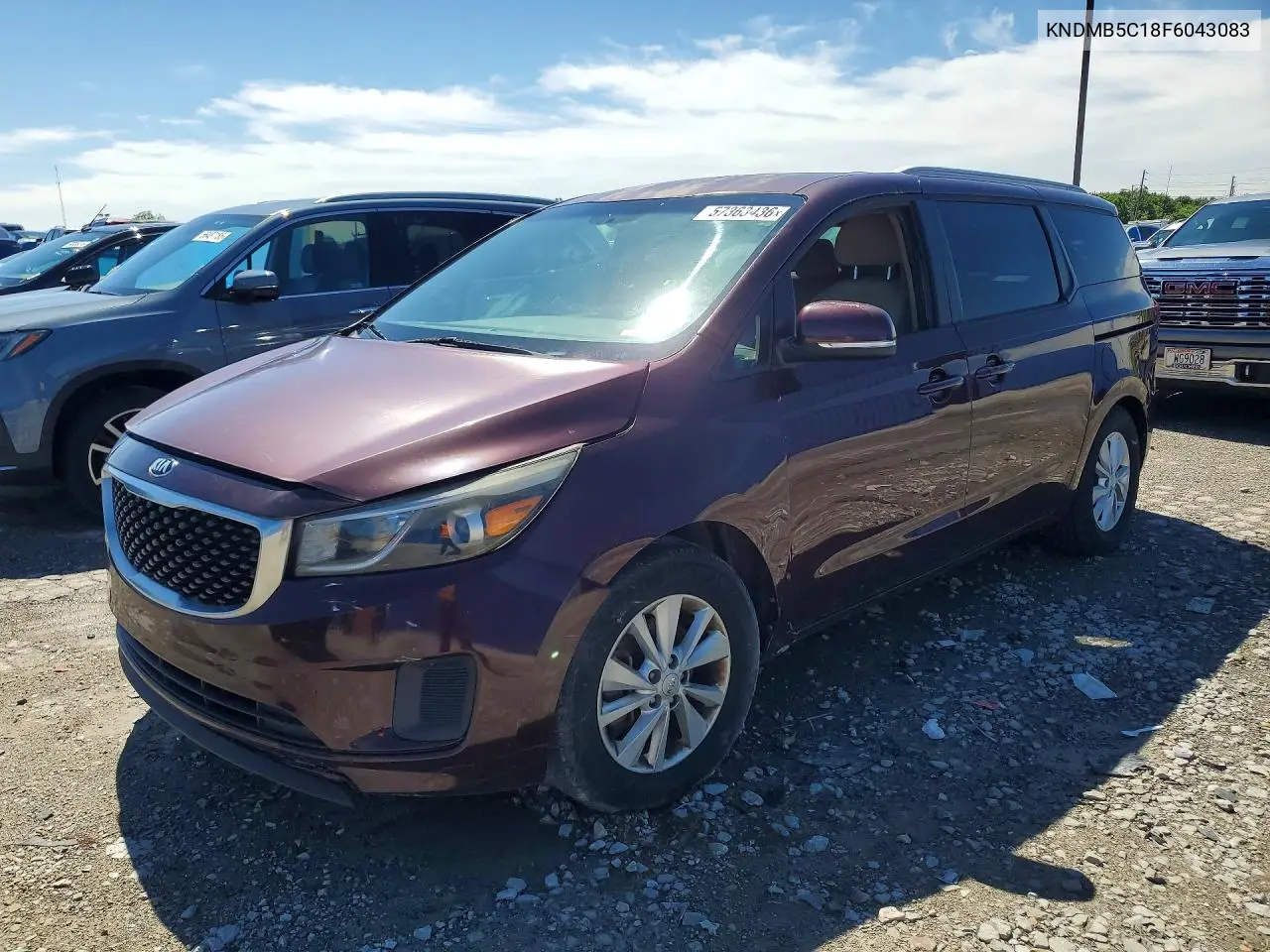 2015 Kia Sedona Lx VIN: KNDMB5C18F6043083 Lot: 57363436