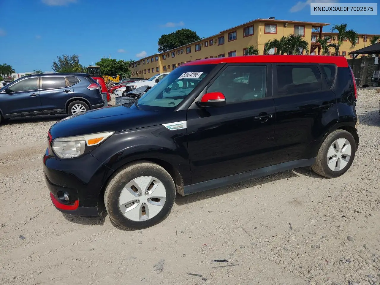 2015 Kia Soul Ev + VIN: KNDJX3AE0F7002875 Lot: 58564296