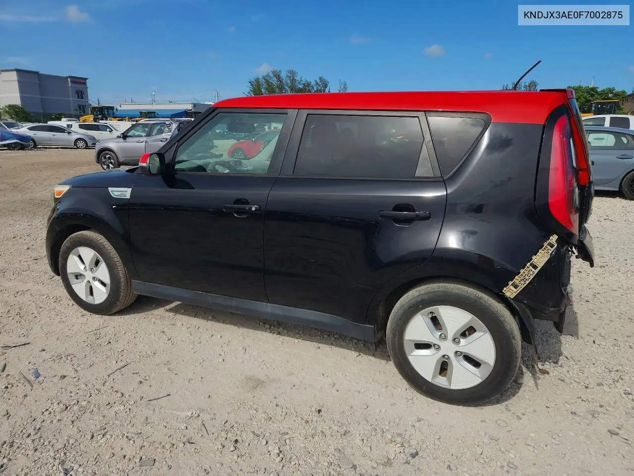 2015 Kia Soul Ev + VIN: KNDJX3AE0F7002875 Lot: 58564296