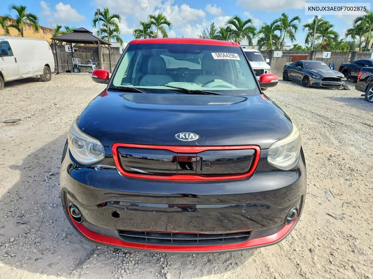 2015 Kia Soul Ev + VIN: KNDJX3AE0F7002875 Lot: 58564296