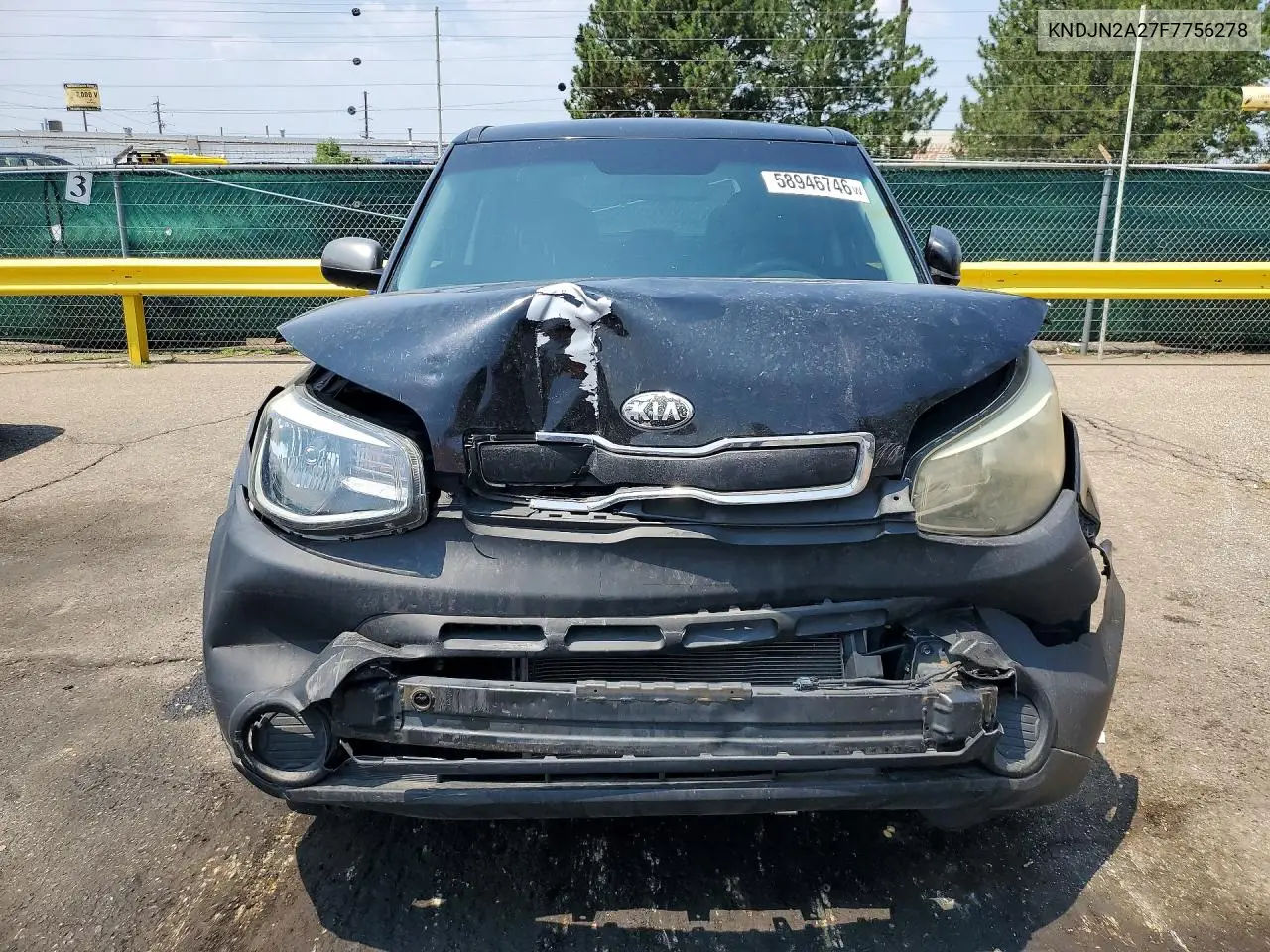 2015 Kia Soul Base VIN: KNDJN2A27F7756278 Lot: 58946746