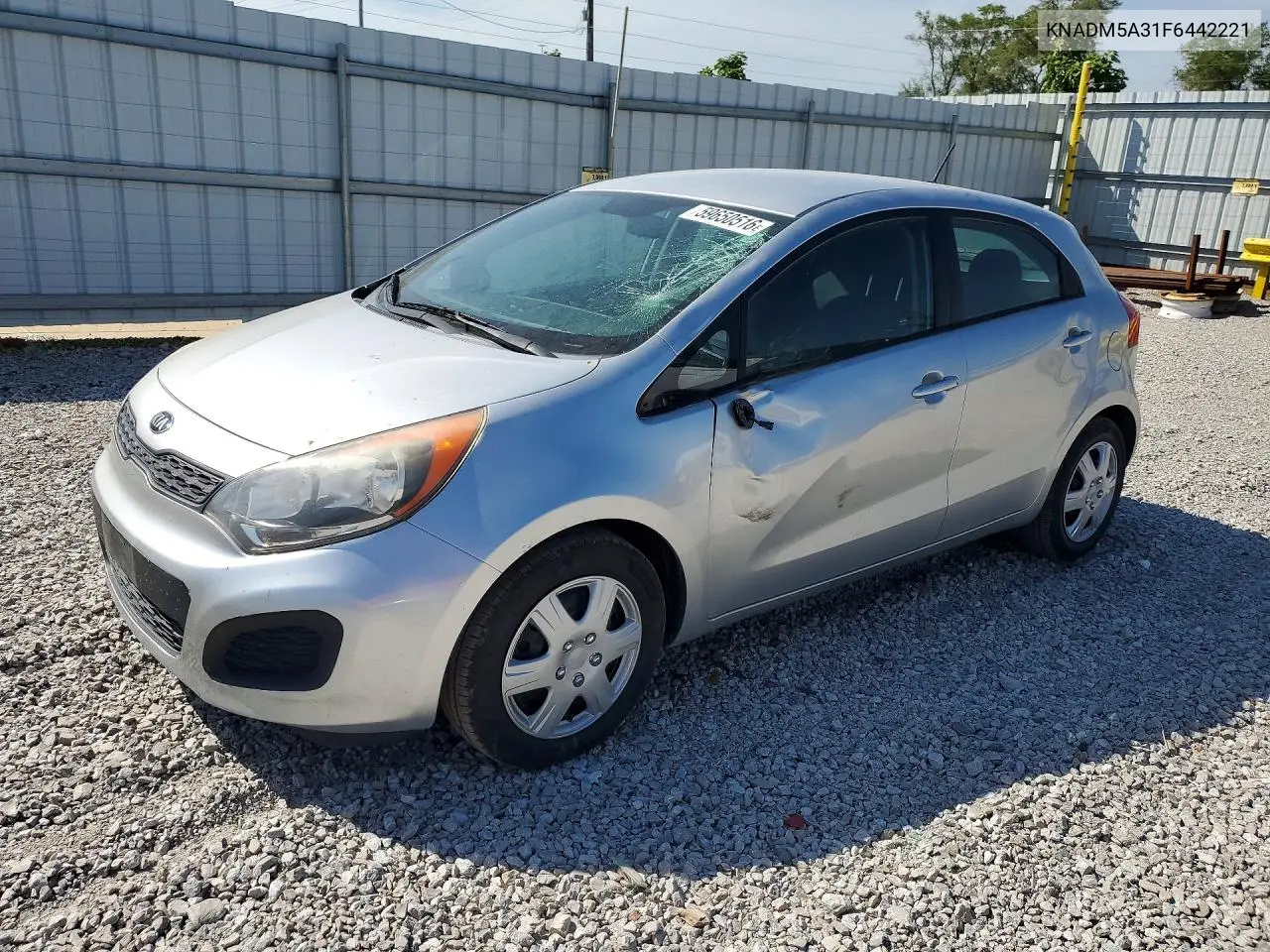 2015 Kia Rio Lx VIN: KNADM5A31F6442221 Lot: 59650516