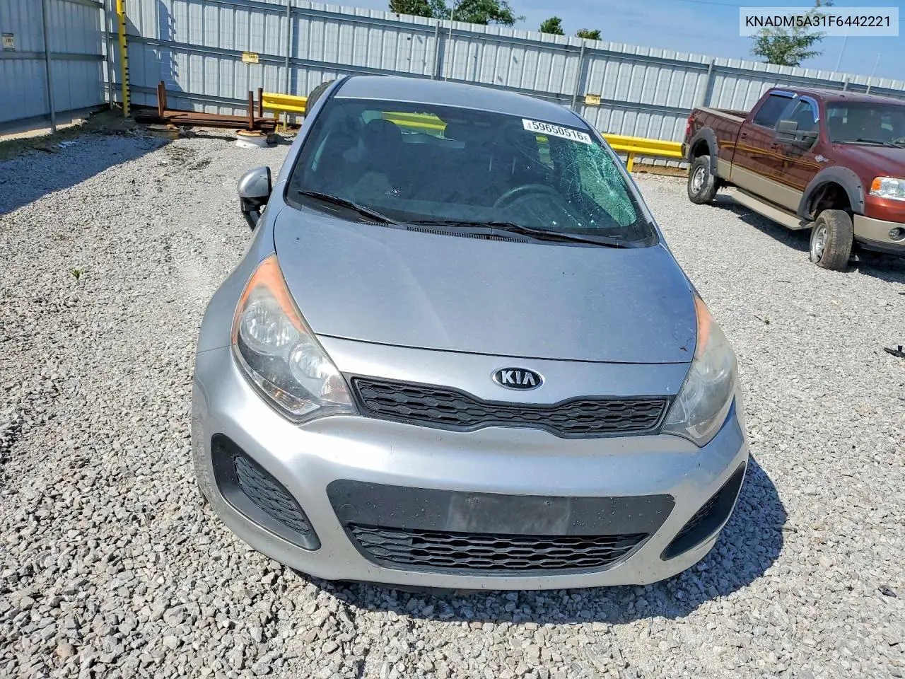 2015 Kia Rio Lx VIN: KNADM5A31F6442221 Lot: 59650516