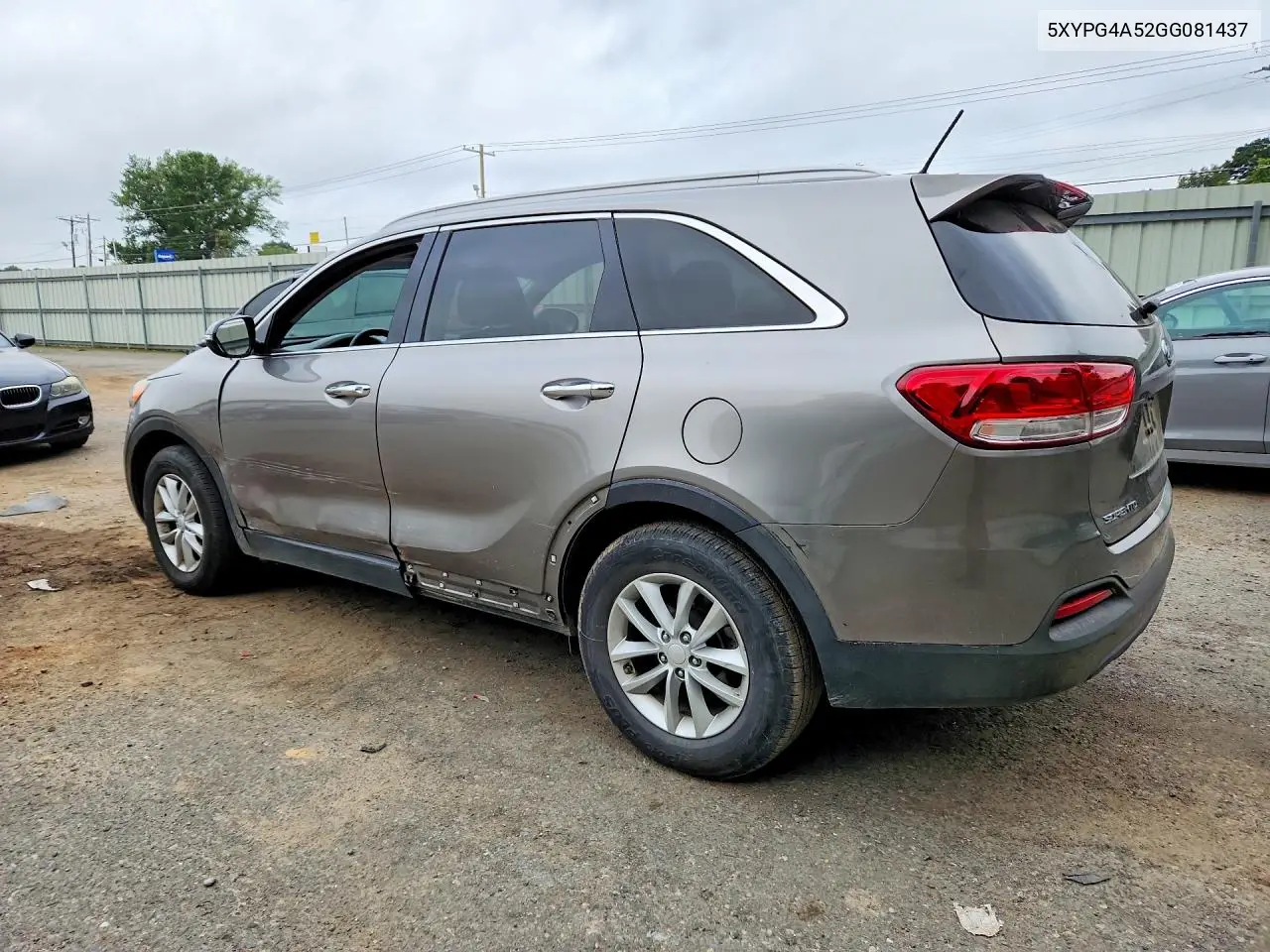 2016 Kia Sorento Lx V6 VIN: 5XYPG4A52GG081437 Lot: 55442346