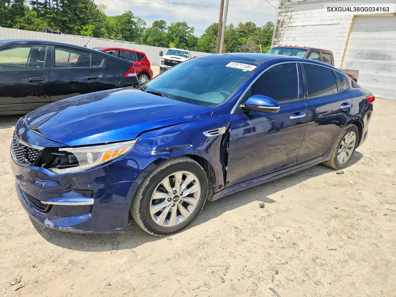 2016 Kia Optima Ex VIN: 5XXGU4L38GG034163 Lot: 57671136