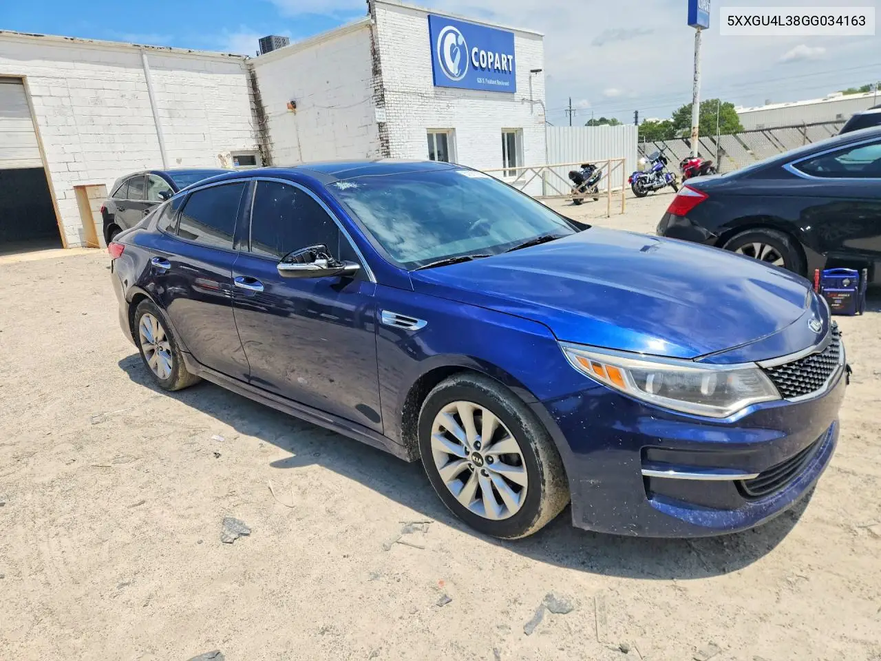 2016 Kia Optima Ex VIN: 5XXGU4L38GG034163 Lot: 57671136