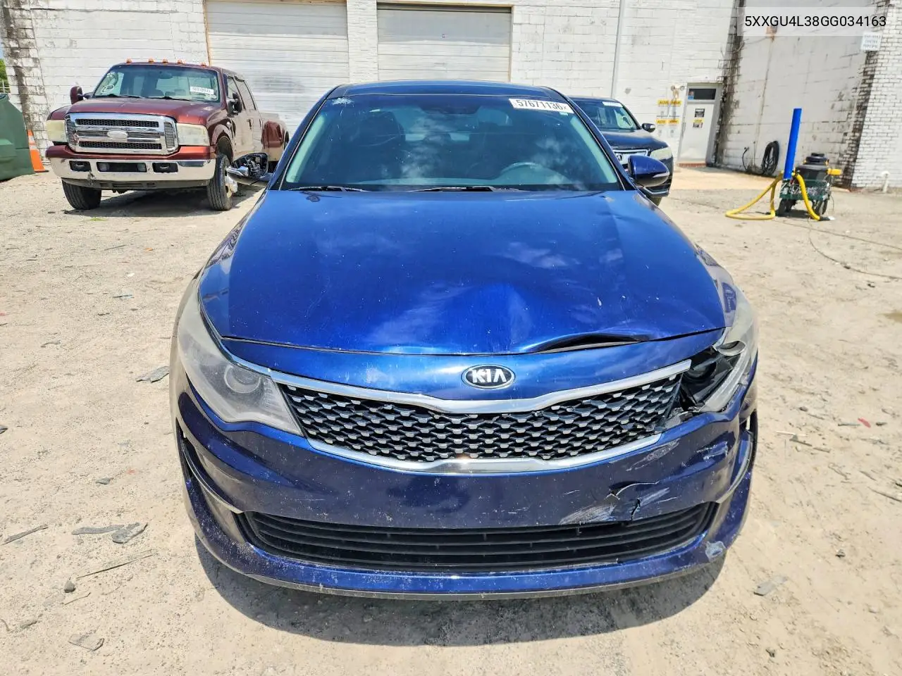 2016 Kia Optima Ex VIN: 5XXGU4L38GG034163 Lot: 57671136