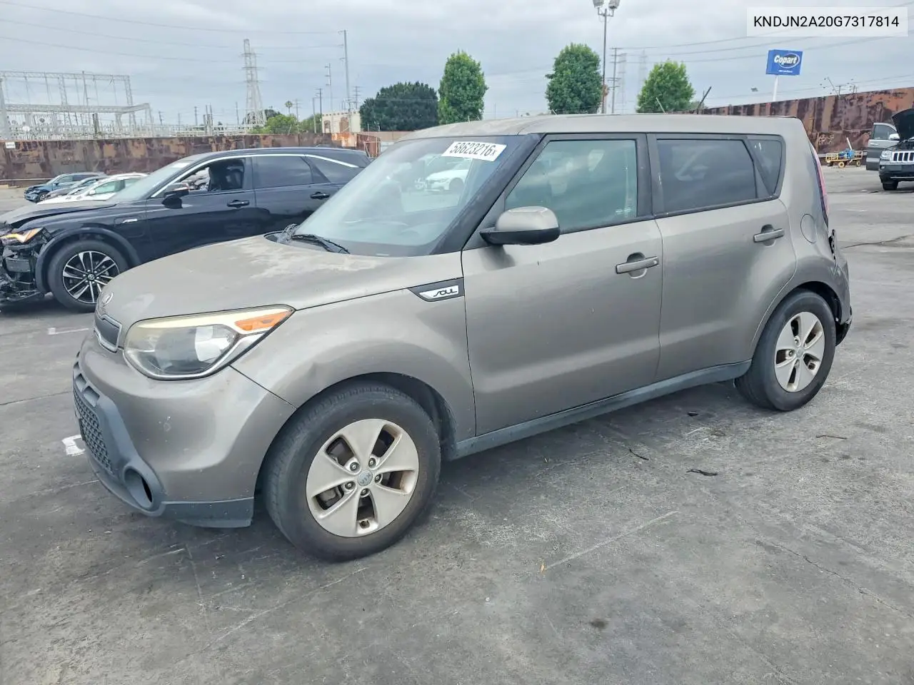 2016 Kia Soul Base VIN: KNDJN2A20G7317814 Lot: 58623216