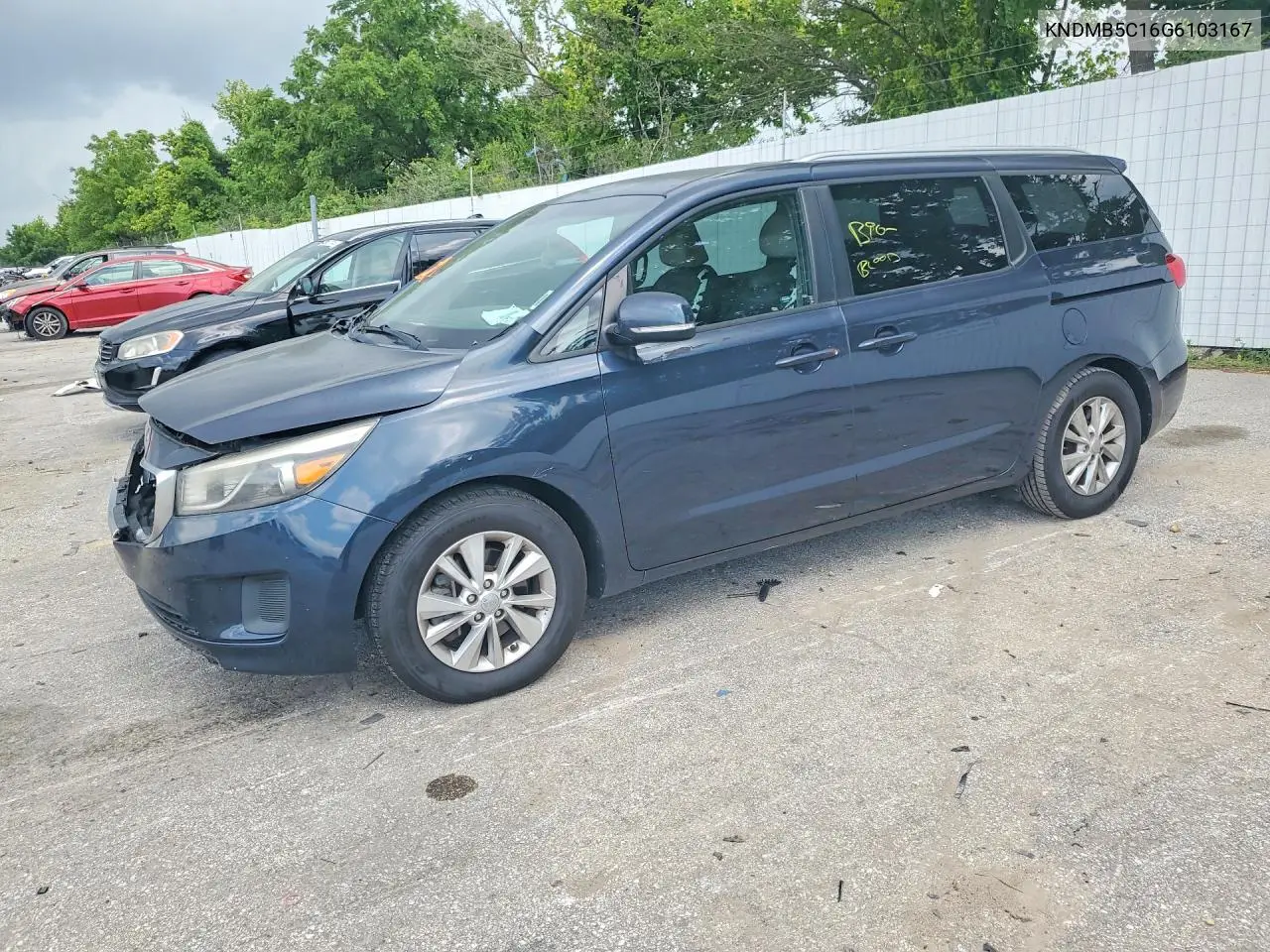 2016 Kia Sedona Lx VIN: KNDMB5C16G6103167 Lot: 58824986