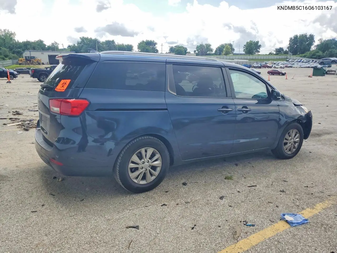 2016 Kia Sedona Lx VIN: KNDMB5C16G6103167 Lot: 58824986